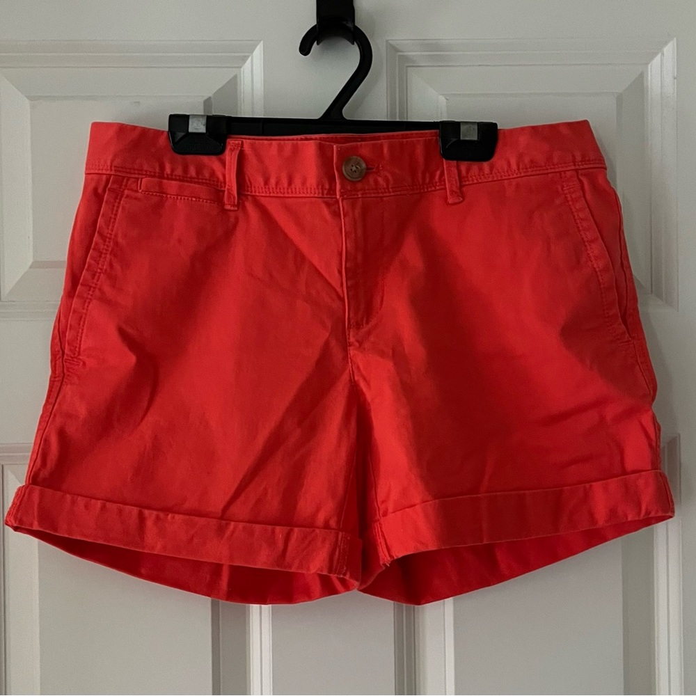 Banana Republic shorts, size 2 orangish red pop of color cotton Summer Spring